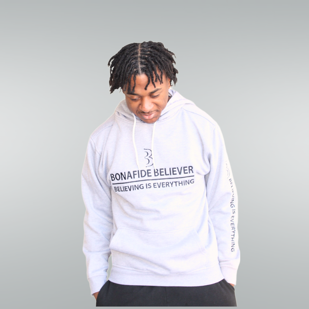 Satin Bonafide Believer Hoodie – White