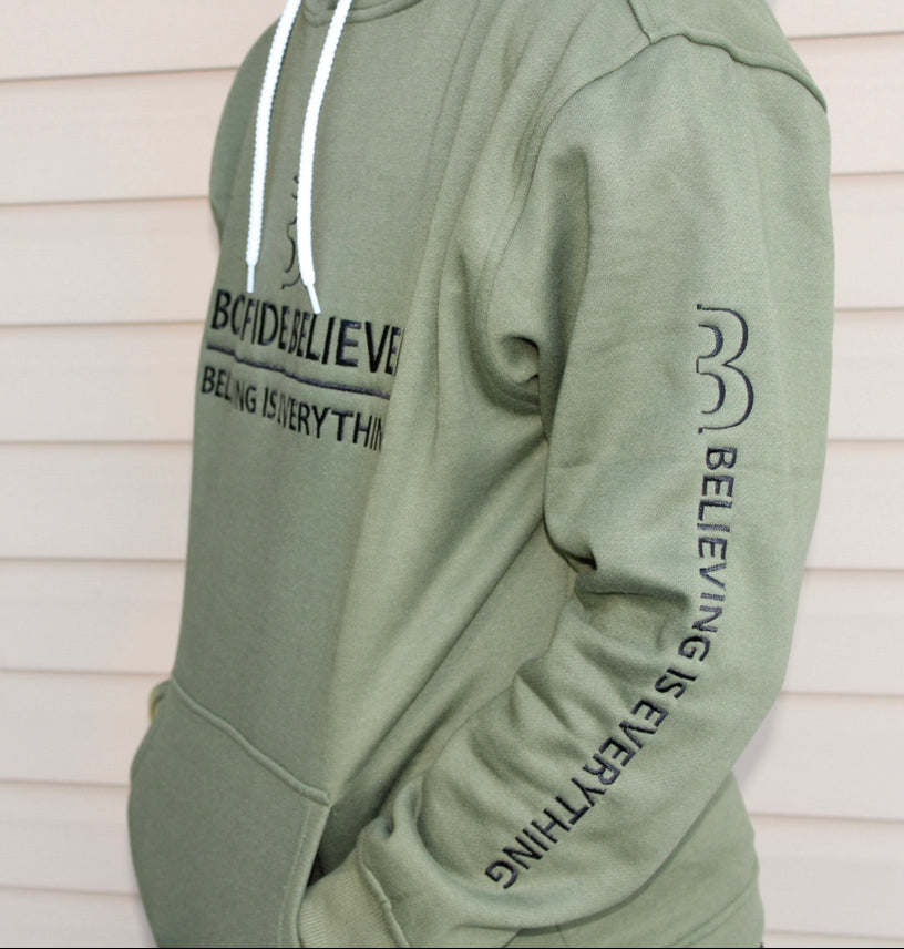 Satin Bonafide Believer Hoodie – Green